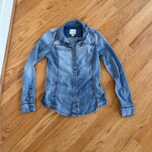 Guess denim button up top shirt vintage y2k